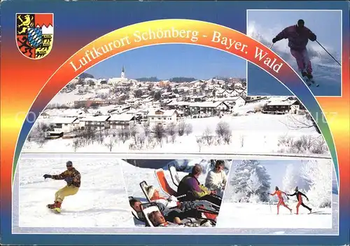 Schoenberg Bayerischer Wald Panorama Ski und Snowboard Langlauf
