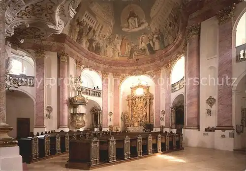 Kappl Waldsassen Kirche Inneres Hochaltar mit Fresko Kat. Waldsassen