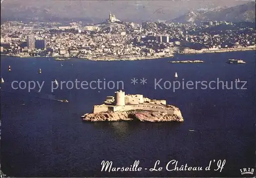 Marseille Le Chateau d`If Fliegeraufnahme Kat. Marseille