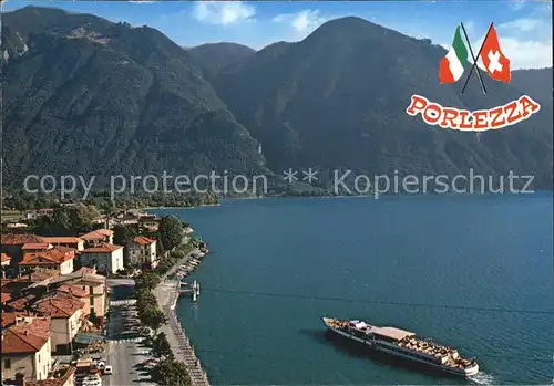 Porlezza Lago di Lugano Fliegeraufnahme
