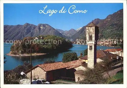 Lago di Como Torre Gotica e Isola Comancina Kat. Italien
