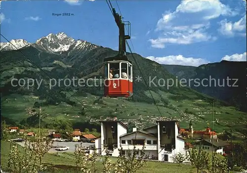 Dorf Tirol Talstation Seilbahn mit Hochmut Kat. Tirolo