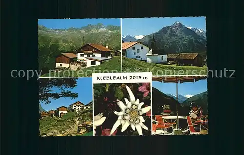 Soelden oetztal Kleblealm Terrasse Edelweiss Kat. Soelden