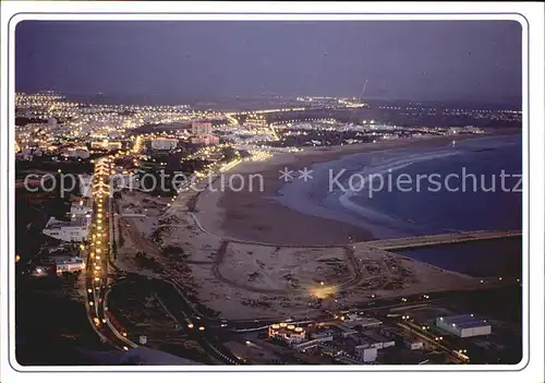 Agadir Vue la nuit de la baie Kat. Agadir