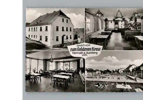 Kemnath Buchberg Gasthof zum goldenen Kreuz Werbe-Karte / Schnaittenbach /Amberg-Sulzbach LKR