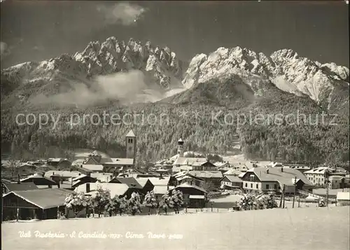 San Candido Suedtirol Cima Nove Winterpanorama Alpen Kat. Innichen Pustertal