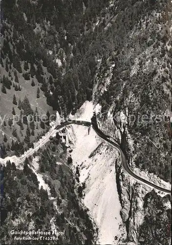 Gaichtpass Reutte Tirol Fliegeraufnahme Passstrasse