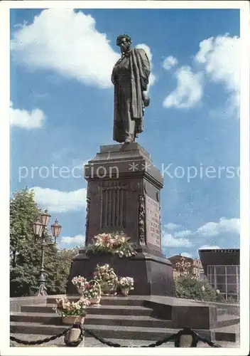 Moskau Monument von Puschkin Kat. Russische Foederation