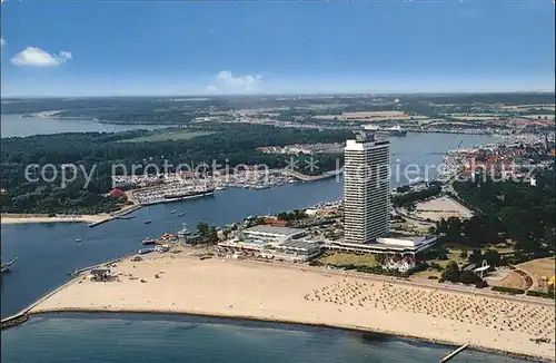 Travemuende Ostseebad Fliegeraufnahme  Kat. Luebeck