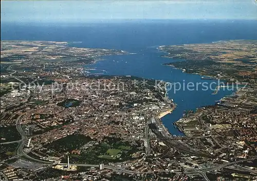 kt60865 Kiel Stadt und Foerde mit Blick auf die Ostsee Landeshauptstadt Fliegera
