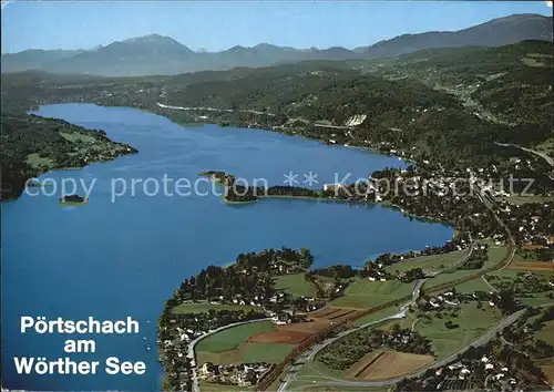 Poertschach Woerthersee Fliegeraufnahme Kat. Poertschach Woerther See Kaernten