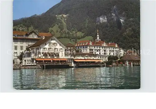 Gersau Vierwaldstaettersee Seehotel Schwert Partie am See /  /