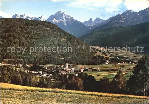 Monguelfo Pustatal Italien Panorama Val Pustera Tesido Taisten Duerrenstein Monte Cristallo Dolomiten Kat. Italien