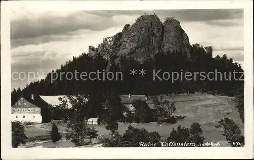 Sudetenland Region Burg Tollenstein Kat. Tschechien