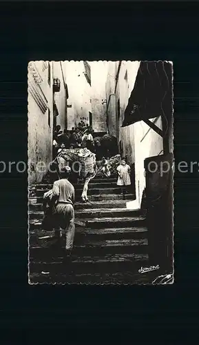 Alger Algerien Scene dans la Casbah