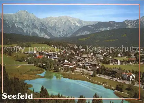 Seefeld Tirol Blick gegen Wetterstein Kat. Seefeld in Tirol
