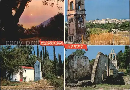 Kepkypa Corfu Kirchturm Kapelle Ruine Kat. 