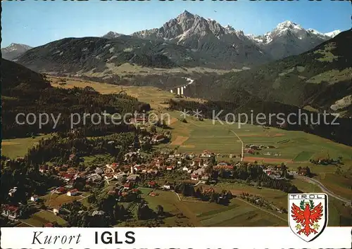 Igls Tirol Europabruecke Serles Habicht Fliegeraufnahme Kat. Innsbruck