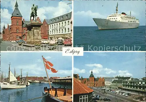 Esbjerg Stadtplatz Ozeandapfer Fischereihafen Kat. Esbjerg