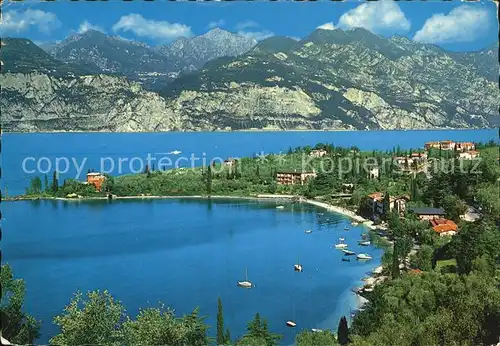 Malcesine Lago di Garda Fliegeraufnahme mit Lago Kat. Malcesine