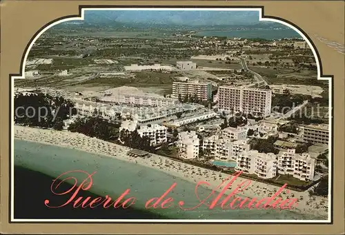 Alcudia Mallorca Fliegeraufnahme mit Strand Kat. Spanien