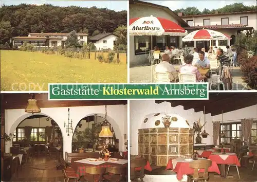 Arnsburg Hessen Gaststaette Pension Zum Klosterwald Kat. Lich