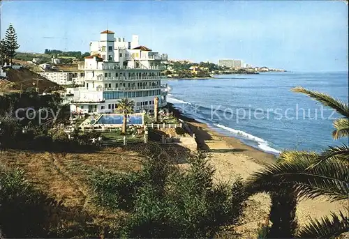 Torremolinos Vista parcial Playa Strand Hotel Kat. Malaga Costa del Sol