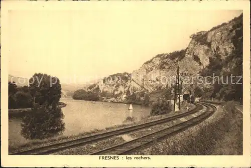 Lustin Namur La Meuse et le Rocher de Fresnes Chemin de fer Kat. 