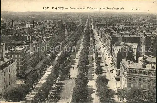 Paris Panorama de l Avenue de la Grande Armee Kat. Paris