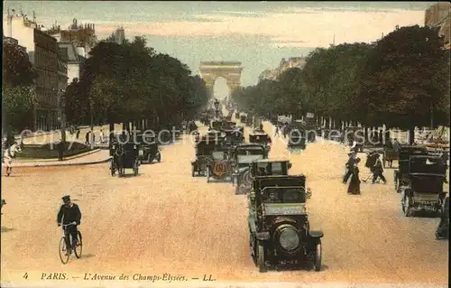 Paris Avenue des Champs Elysees Voitures Arc de Triomphe Kat. Paris