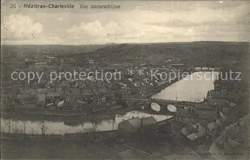 Mezieres Charleville Vue panoramique Pont sur la Meuse Kat. Charleville Mezieres