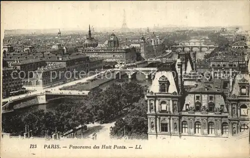 Paris Panorama des Huit Ponts Kat. Paris