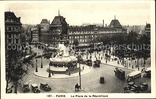 Paris Place de la Republique Monument Kat. Paris