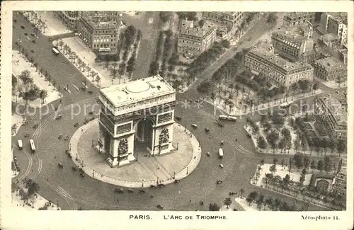 Paris Arc de Triomphe vue aerienne Kat. Paris