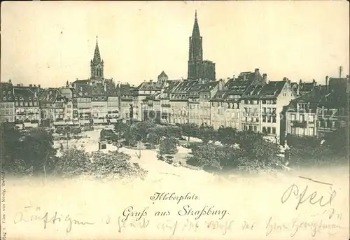 Strassburg Elsass Kleberplatz Muenster Kat. Strasbourg