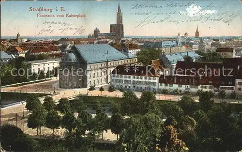 Strassburg Elsass Panorama vom Kaiserplatz Muenster Kat. Strasbourg