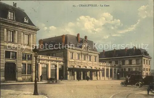 Charleville Mezieres La Gare Automobile Bahnhof Kat. Charleville Mezieres