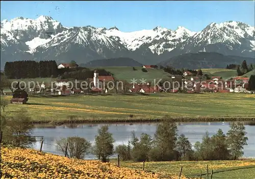 Bernbeuren Haslacher See Allgaeuer Tiroler Alpen  Kat. Bernbeuren