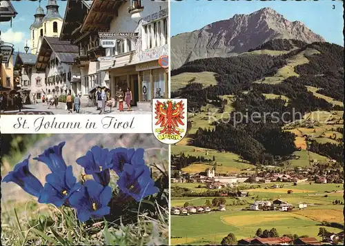 St Johann Tirol Speckbacherstrasse Bank Gasthaus Kitzbueheler Horn Kat. St. Johann in Tirol