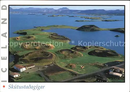 Island Fliegeraufnahme Skutustadagigar Kat. Island