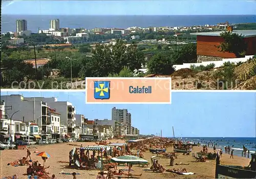 Calafell Teilansicht strand Kat. Spanien