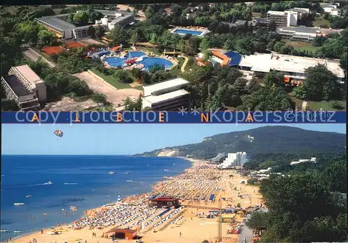 Albena Fliegeraufnahme Strand Hotelanlage / Bulgarien /