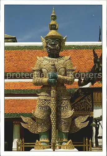Bangkok The Demon Gate Emerald Buddha Temple Kat. Bangkok