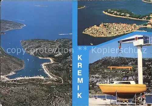 Primosten Marina Kremik Fliegeraufnahmen Bootshebekran Kat. Kroatien