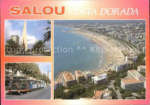 Salou Teilansicht Touristenbahn Fliegeraufnahme Kat. Tarragona Costa Dorada