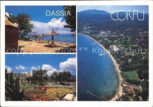 Dassia Strand Park Fliegeraufnahme Kat. Insel Korfu