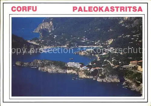 Paleokastritsa Korfu Fliegeraufnahme Kat. Insel Korfu