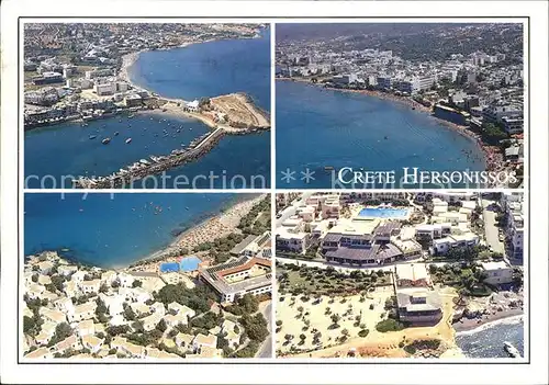 Hersonissos Kreta Hafen Hotels Fliegeraufnahmen