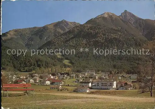 Seefeld Tirol Blick vom Geigenbuehel auf Seefelder Joch Kat. Seefeld in Tirol