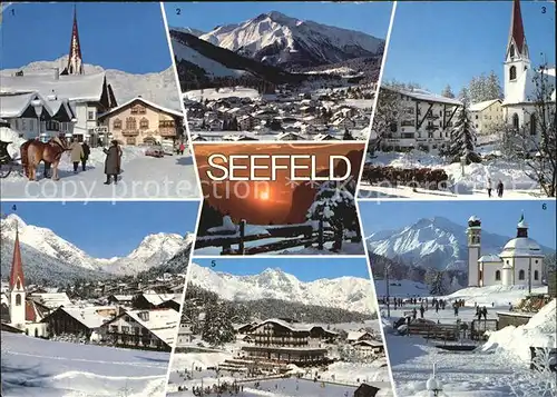 Seefeld Tirol Schmuckkastl Hocheder Pferdeschlitten Seekirchlein Kat. Seefeld in Tirol